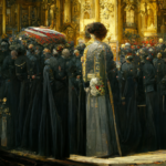 Pohřeb královny podle Midjourney I LCC