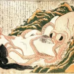 Sen rybářovy ženy z roku 1800, Autorem je Katsuhika Hokusai