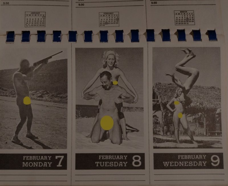 Nudist calendar 1966 February I LCC
